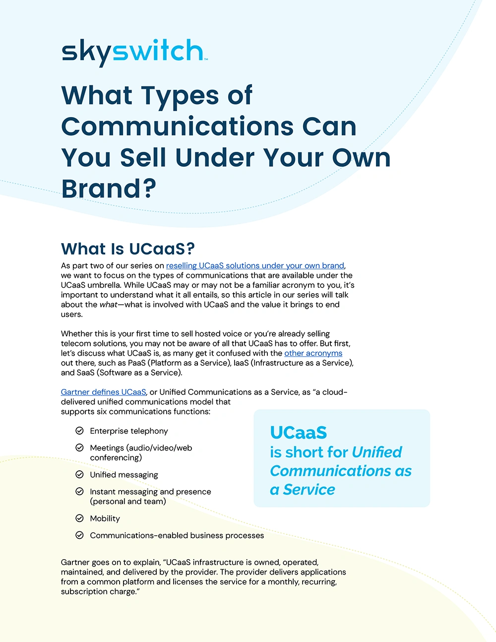 eBook What Types of Communications Can You Sell Under Your Own Brand?