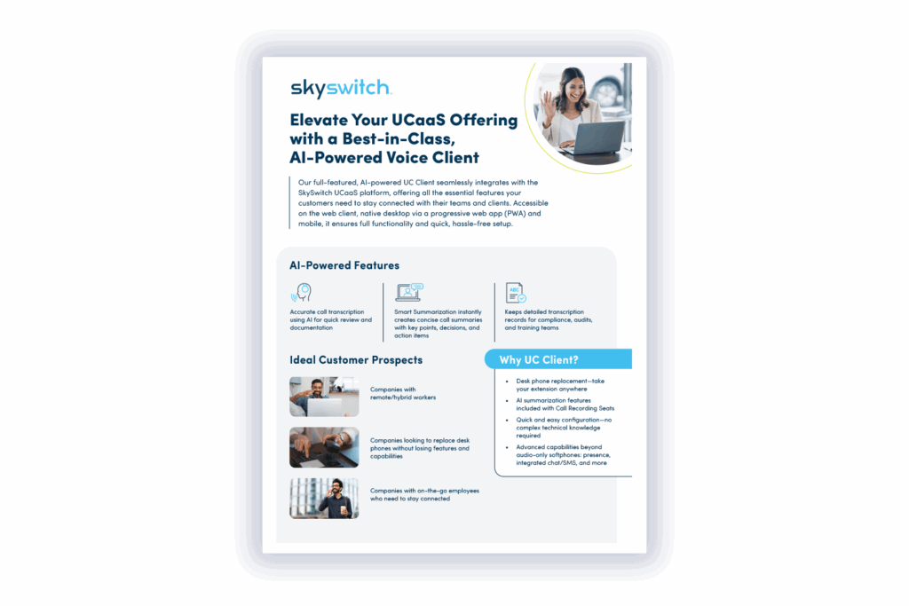 SkySwitch UC Client Data Sheet thumbnail 2
